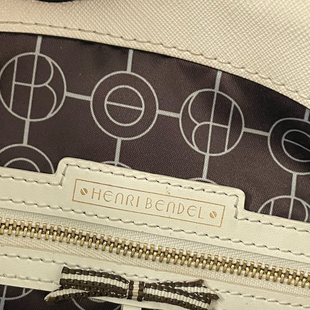 Henri Bendel Cream Satchel with Gold Accents - Picture 10 of 15